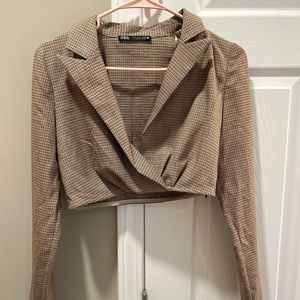 Zara cropped business top